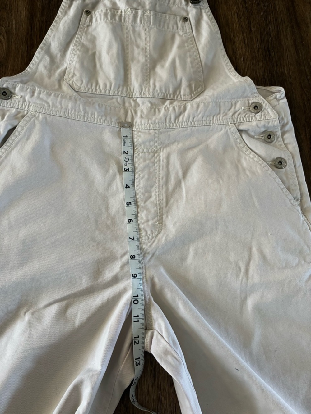 Cotton Bib Capri Overalls. Adjustable Straps. Small. - Picture 8 of 8